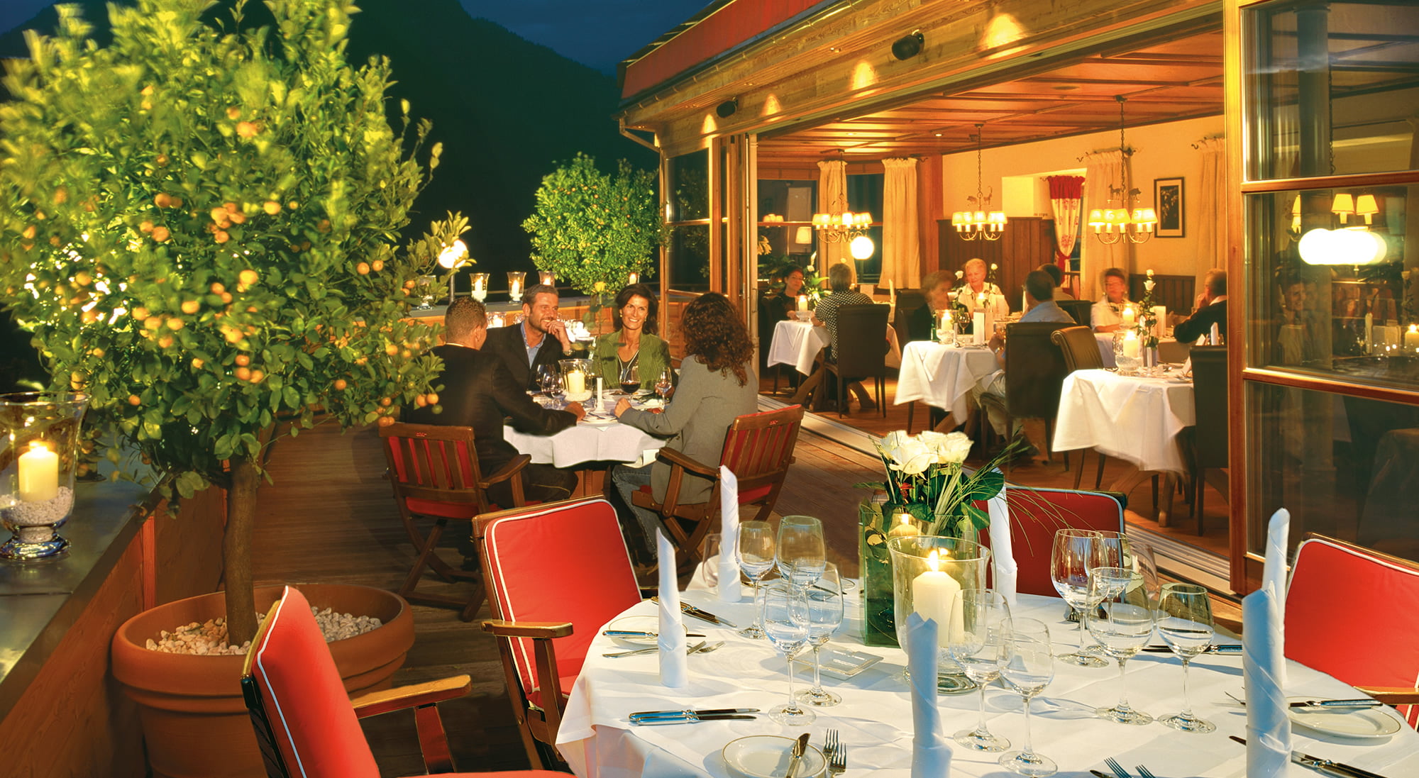 Terrace in the evening
