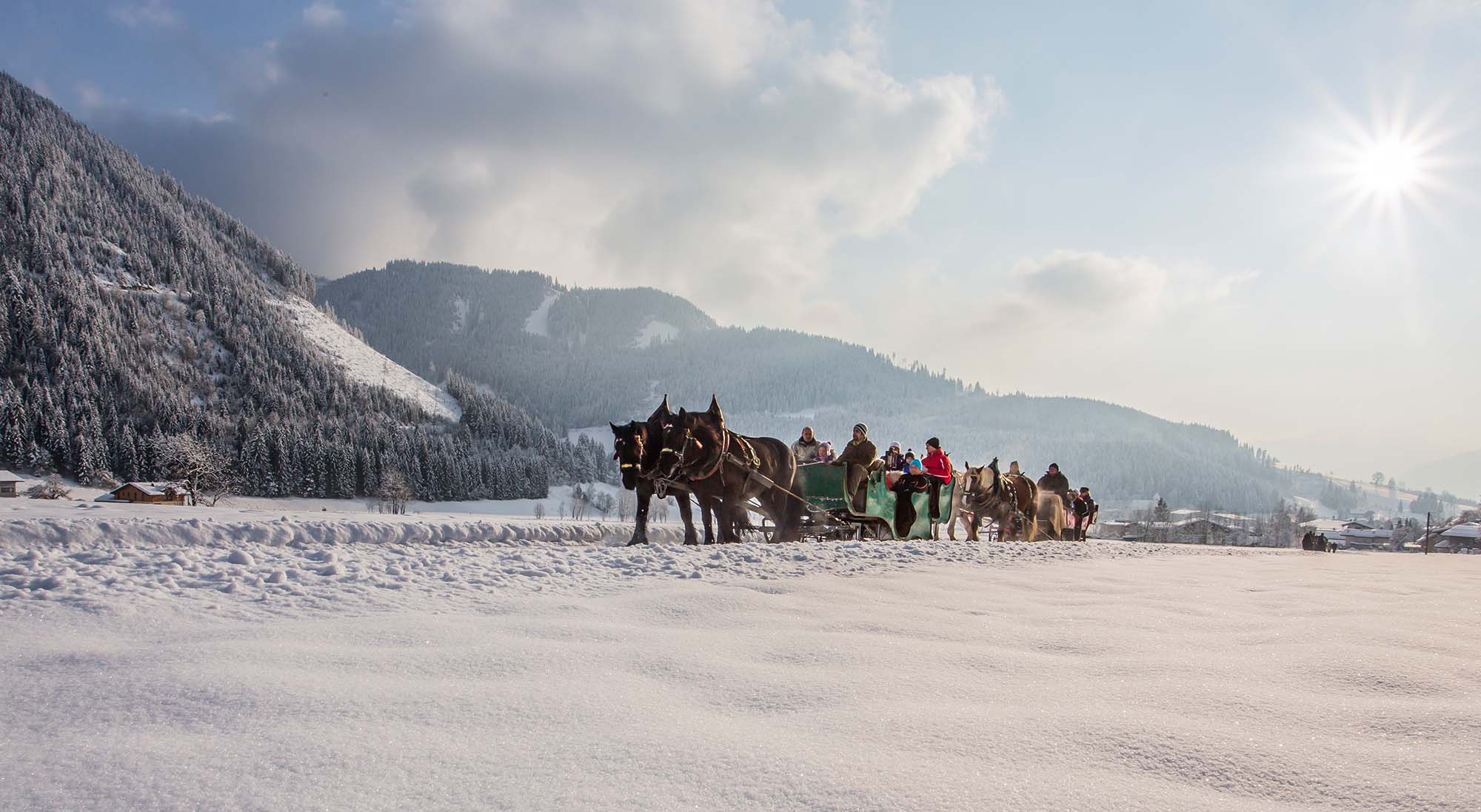 Pferdeschlittenfahrt im Salzburger Land © Salzburger Land Tourismus