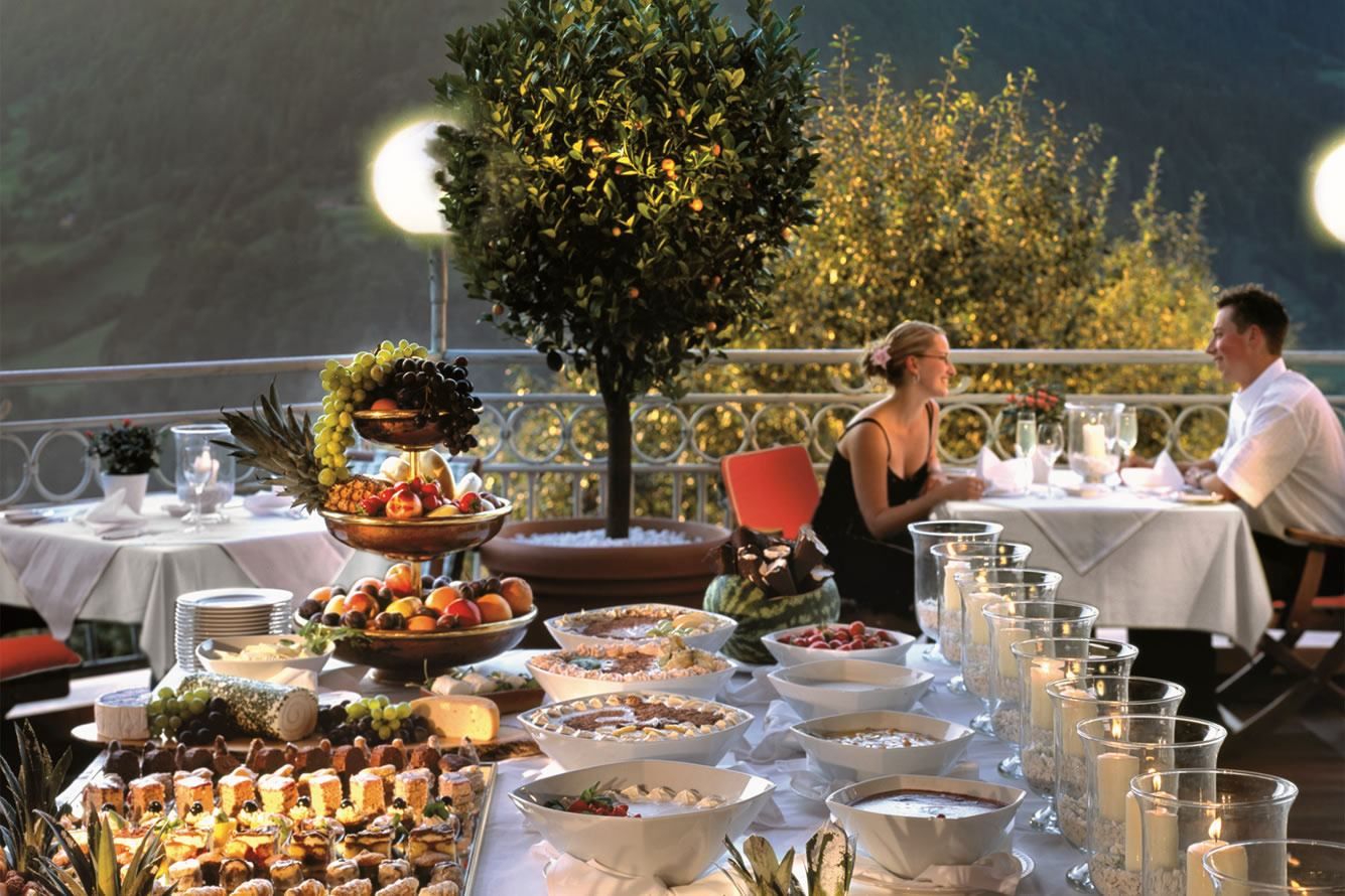Dinner on the sun terrace