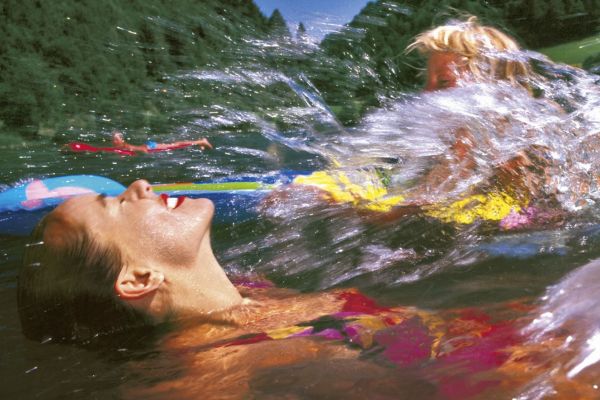 Bathing fun in the nearby lake