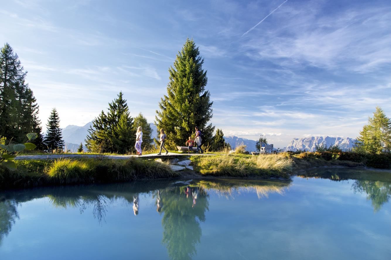 Hiking tour on alpine pastures
