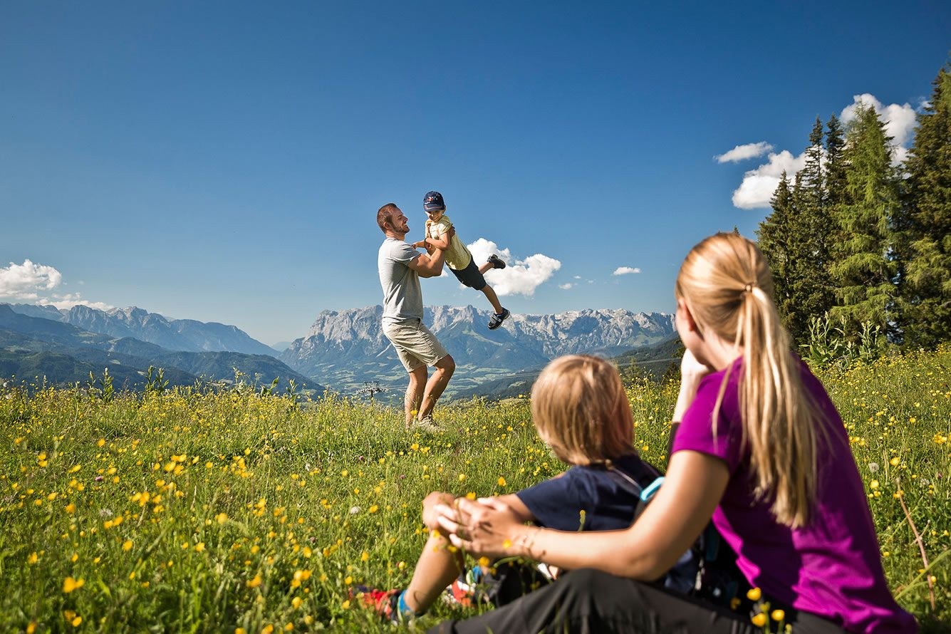 Family hiking tour